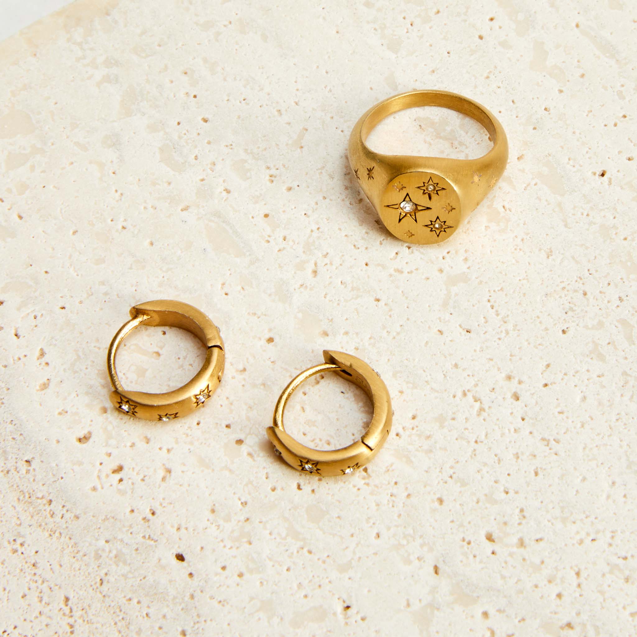 Harmonia Creolen Ohrring Gold