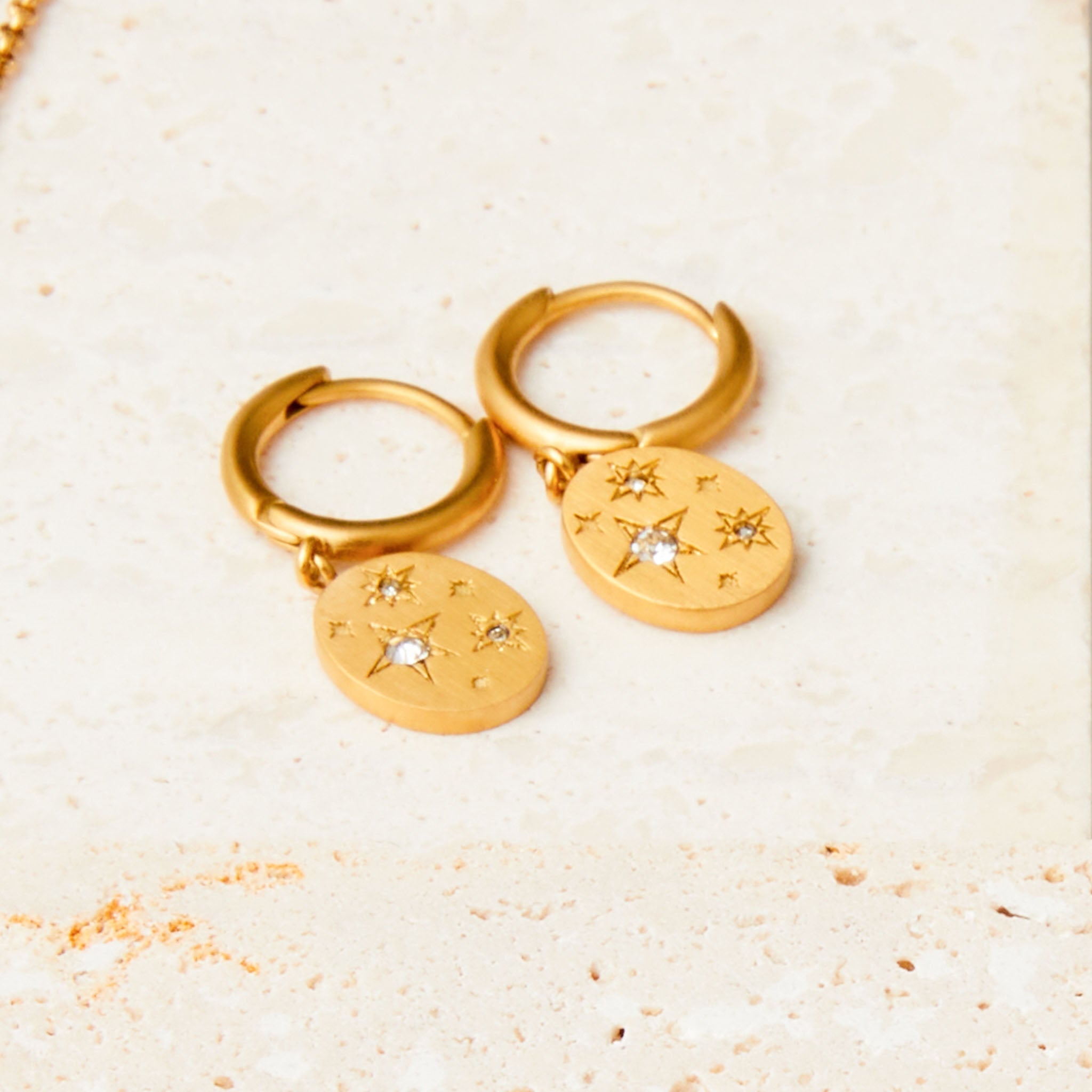 Harmonia Siegel-Edelstahl-Ohrring Gold